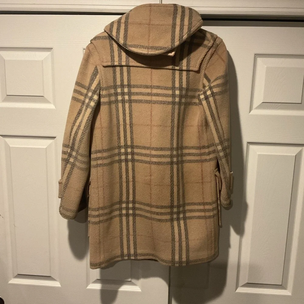Burberry London Nova Check Wool Plaid Mini Duffle 99 Toggle Hooded Coat Jacket - Picture 6 of 12